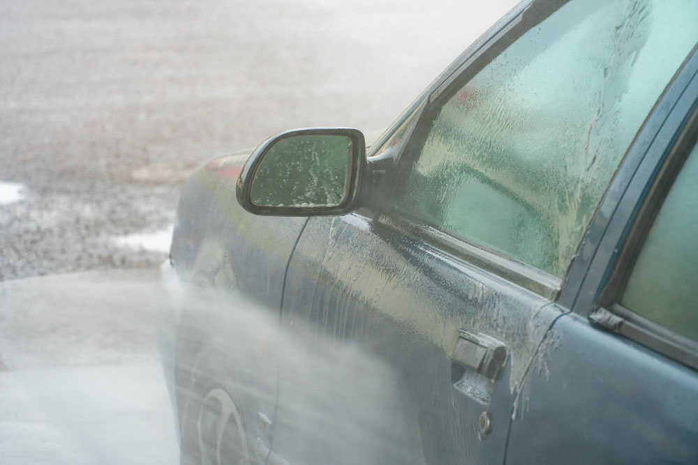 car being washed