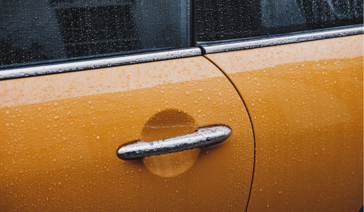 wet door handle